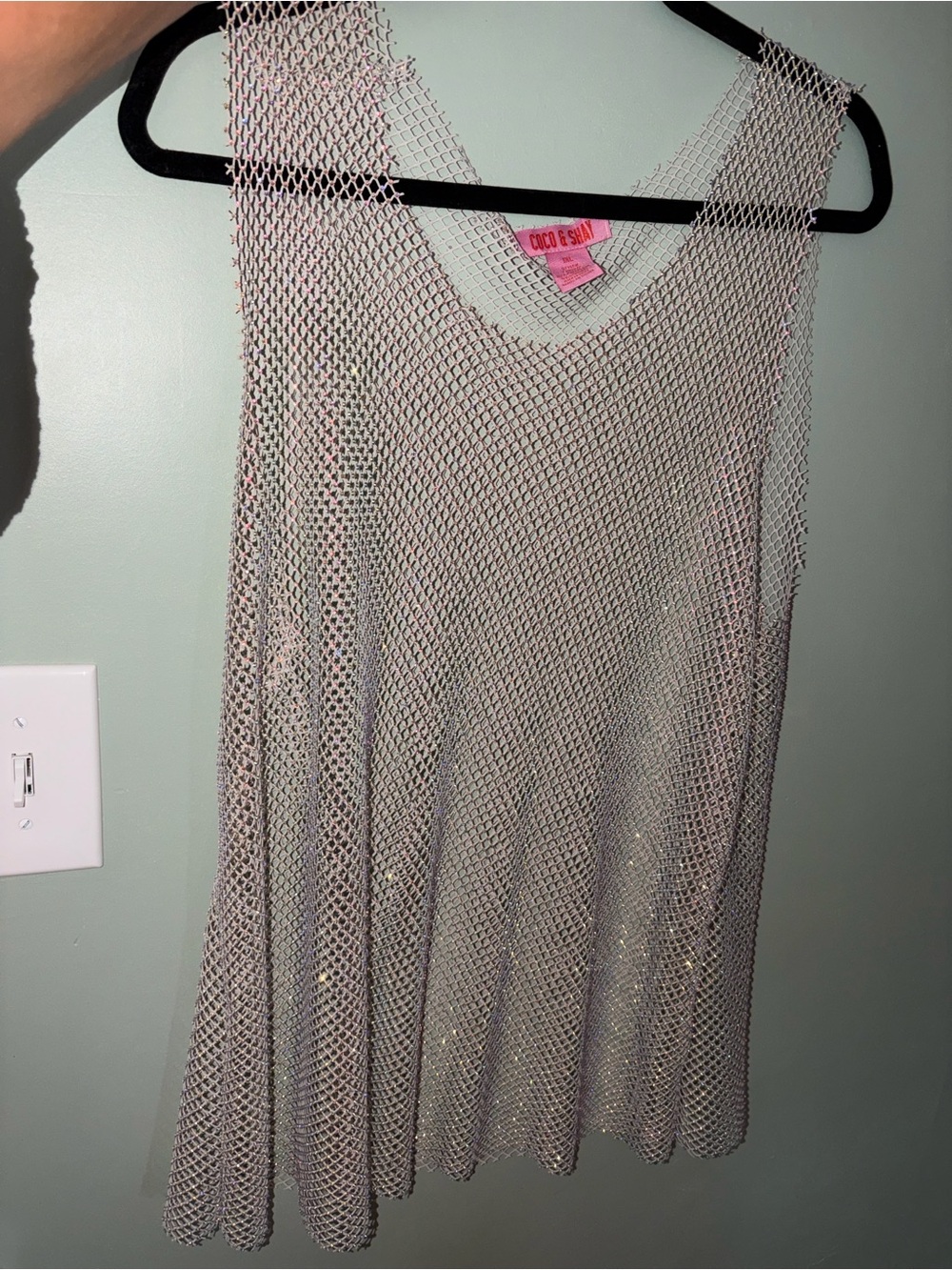 Coco & Shay Mesh Rhinestone Top Size 1XL